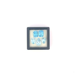 Set of 5 Natural Blue Topaz – 8.92ct Mixed Cuts