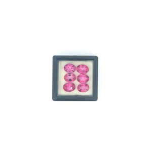 Set of 6 Natural Pink Topaz – Oval Cut Gemstones