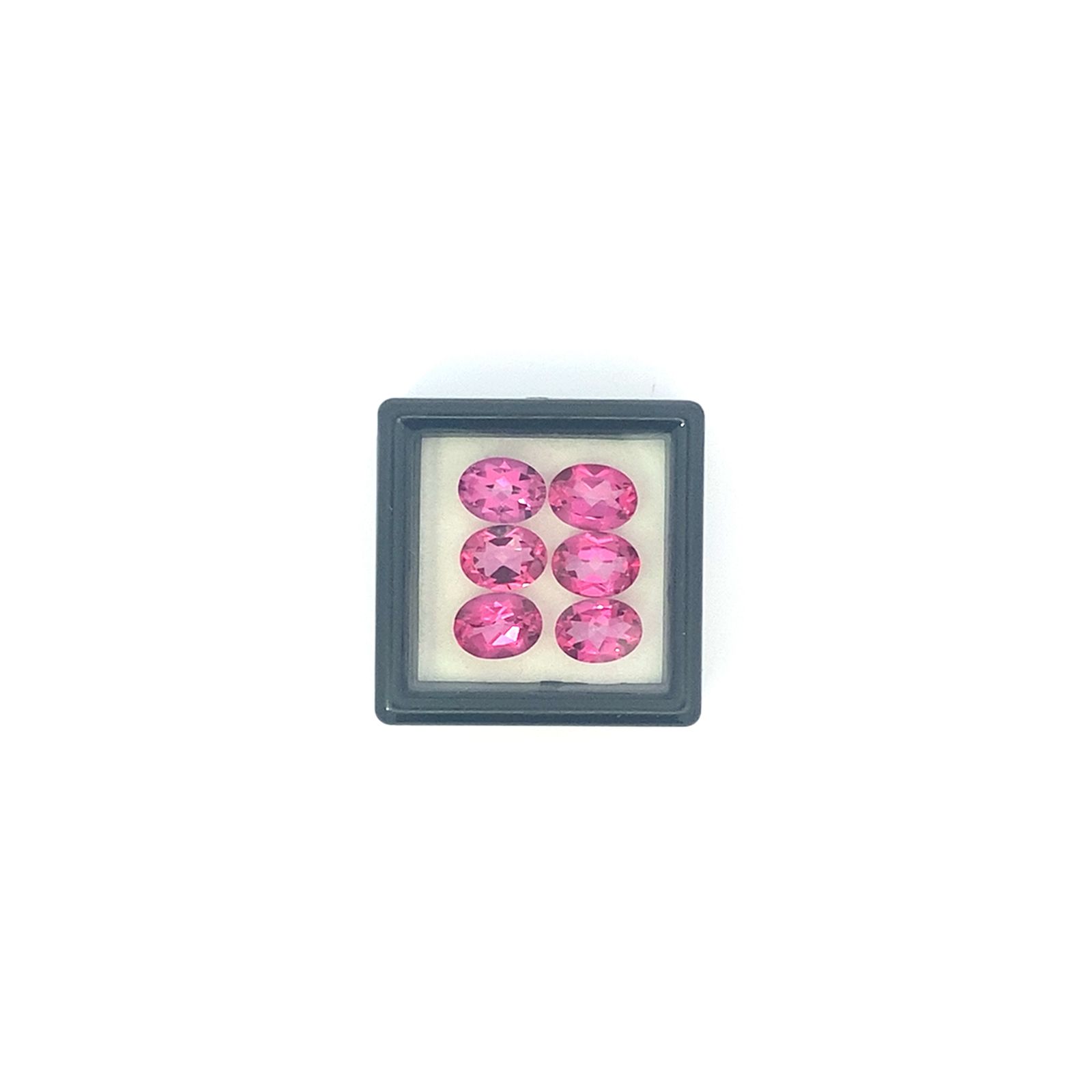 Set of 6 Natural Pink Topaz – Oval Cut Gemstones