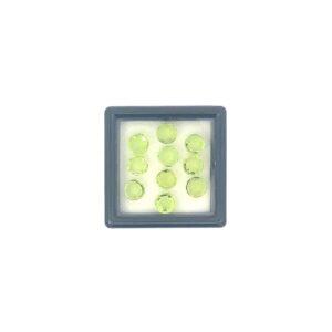 10-Piece Set of Natural Peridot – Rose Cut Green Gemstones