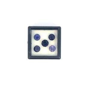 4.77ct Natural Iolite (Water Sapphire) – Set of 5 Round Cut Gemstones