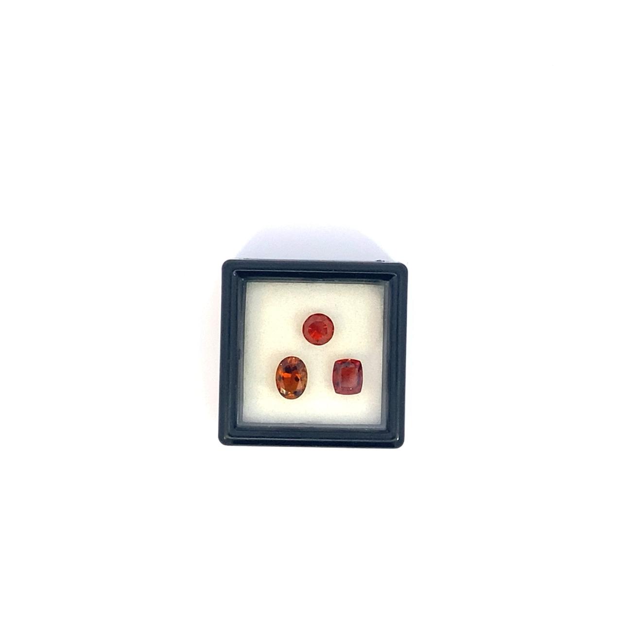 2.31ct Natural Spessartine Garnet – Set of 3 Mixed Cuts