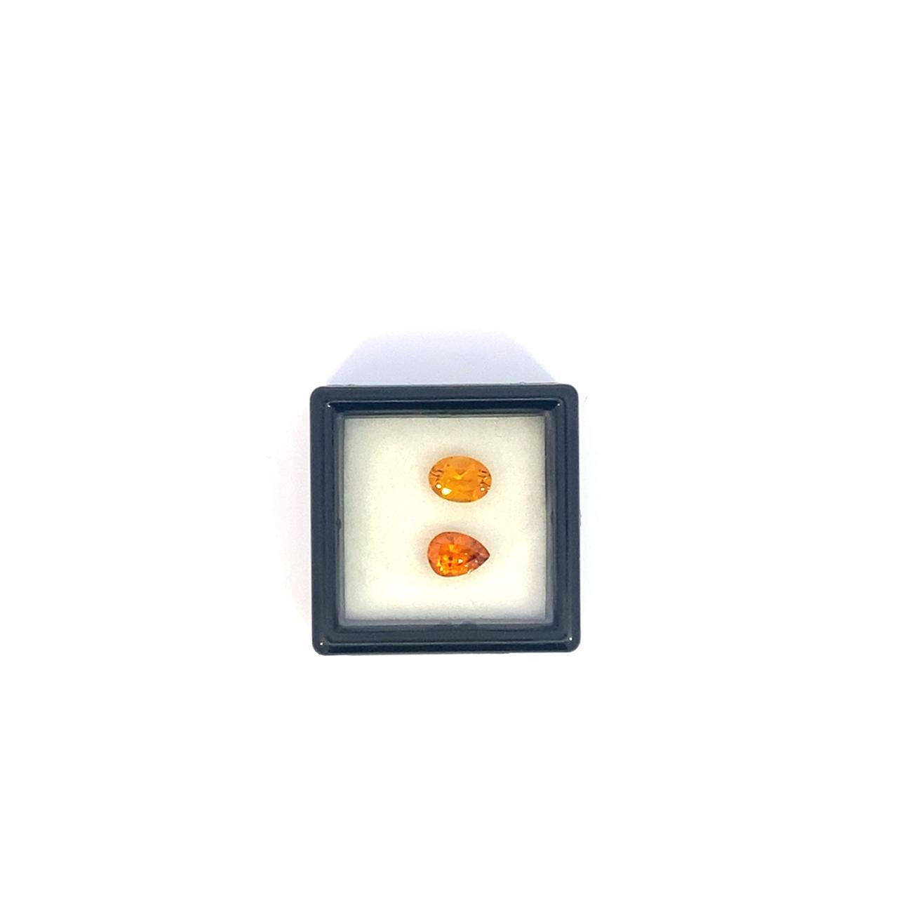 1.61ct Natural Spessartine Garnet – Set of 2 Mixed Cuts