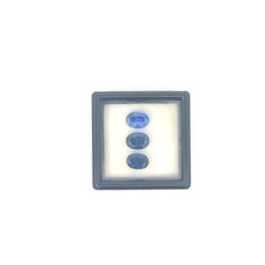 3.38ct Natural Kyanite – Set of 3 Oval Cut Gemstones