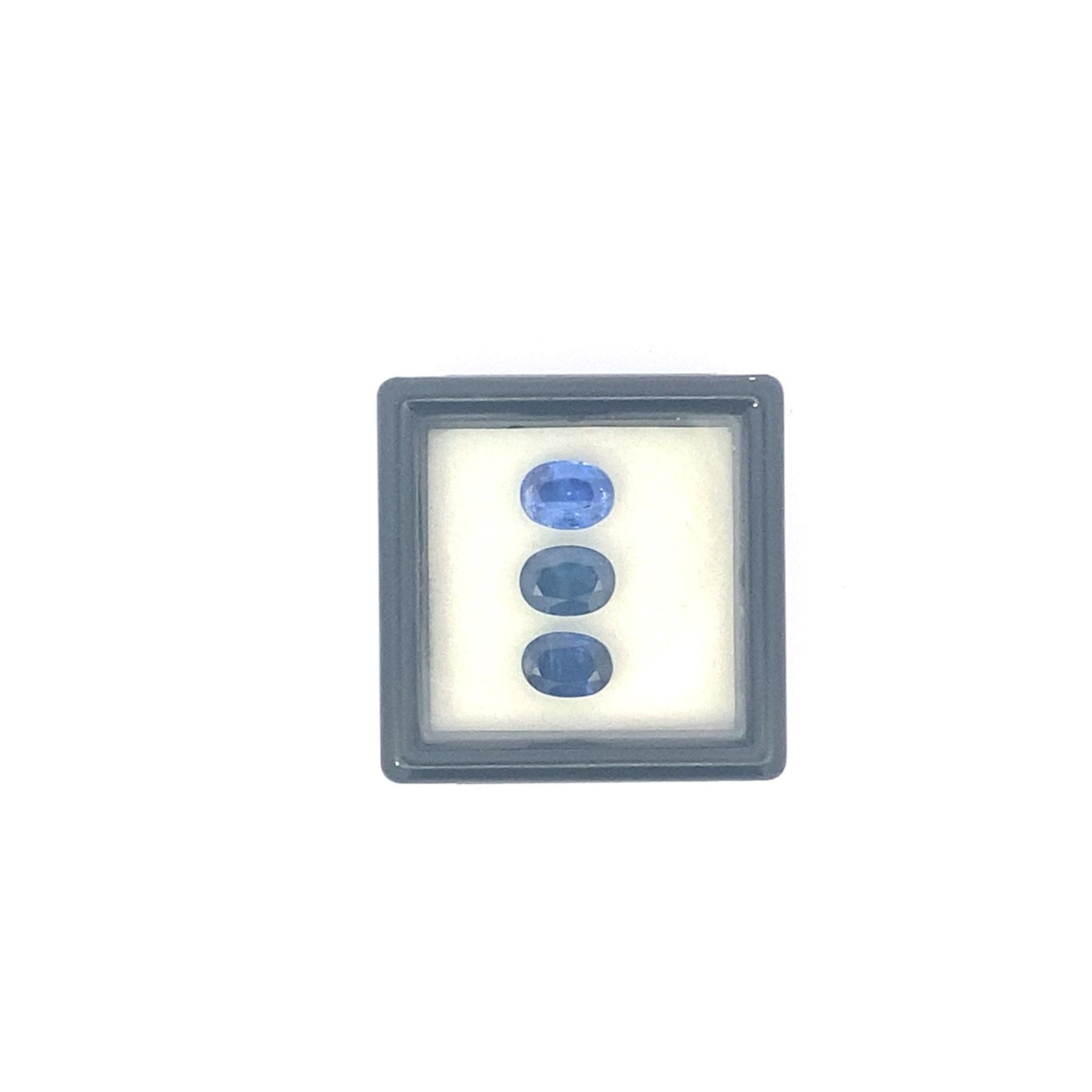 3.38ct Natural Kyanite – Set of 3 Oval Cut Gemstones
