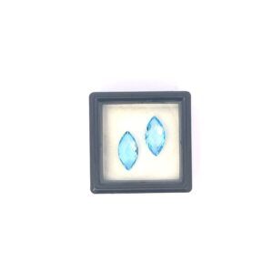 4.31ct Swiss Blue Topaz – Marquise Cut (Pair)