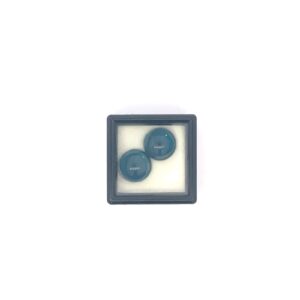 Pair of Natural London Blue Topaz Cabochons – 12.84ct Total Weight