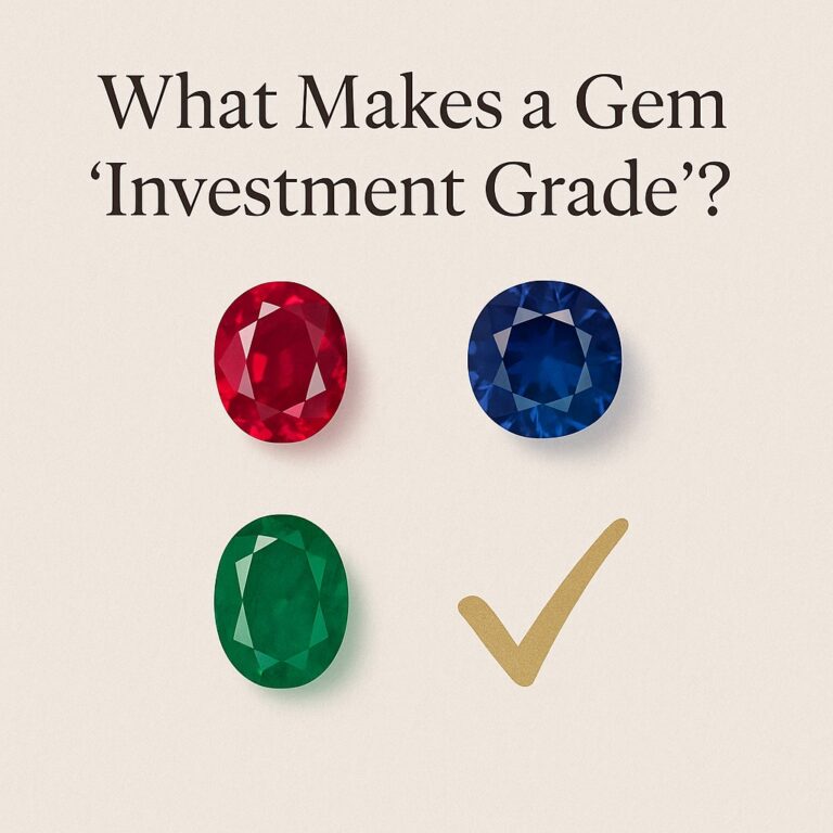 What Makes a Gem “Investment Grade”? A Gemmologist’s Checklist