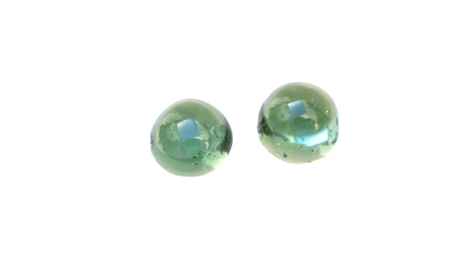 Forest Green Tourmaline Cabochon Pair (5.25ct Total)