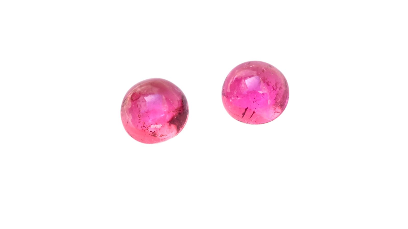 Light Pink Tourmaline Cabochon Pair (4.44ct Total)