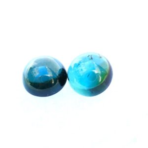 Pair of Dark Green Tourmaline Cabochons (4.46ct Total)