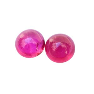 Pair of Deep Pink Tourmaline Cabochons (4.51ct Total)