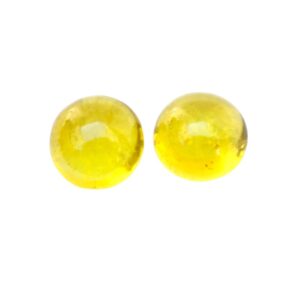 Yellow Tourmaline Cabochon Pair (4.40ct Total)